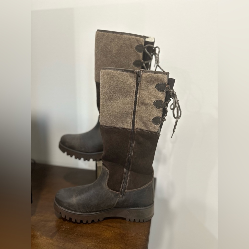 Women's Bos. & Co tall brown boots size 43